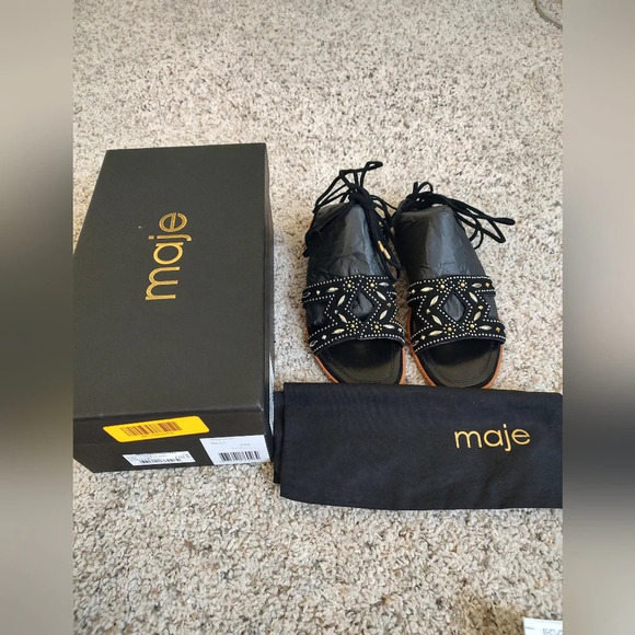 Maje Anthropologie suede sandals size 6 - Picture 8 of 10